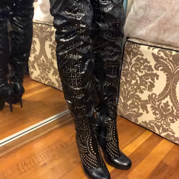 jeffrey campbell over the knee rain boots